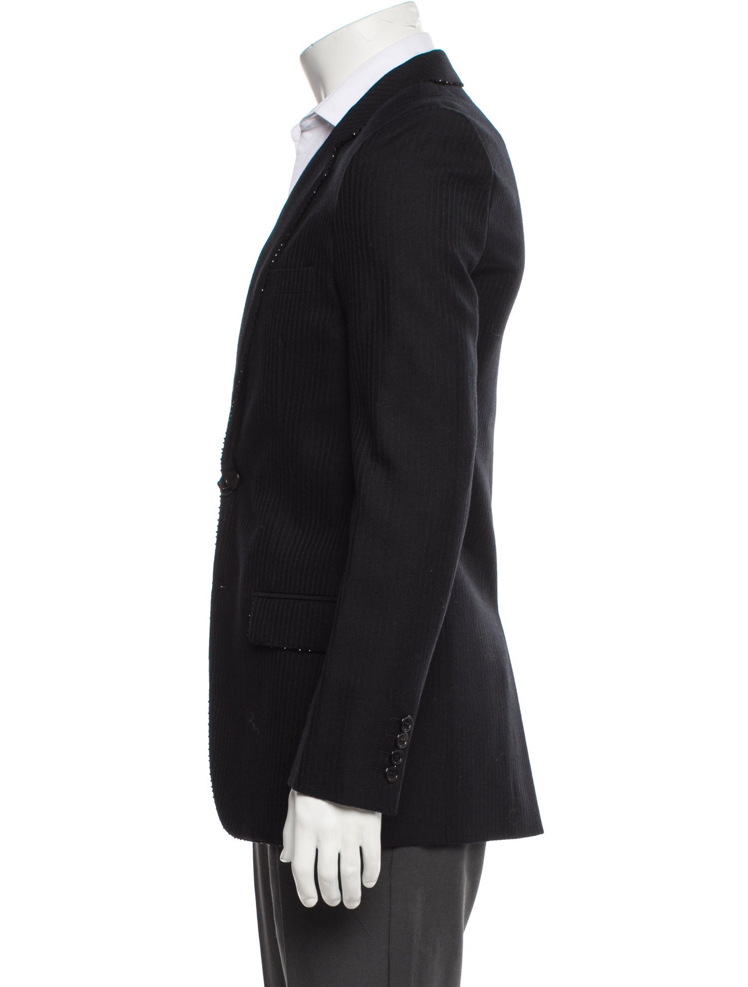 Saint Laurent 2019 Crystal Accent Stripe Suit w/ Tags